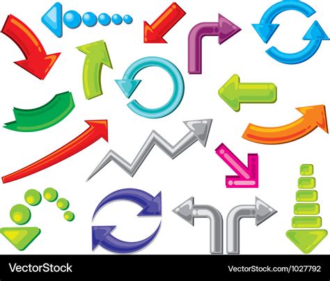 Arrows Icons Set Royalty Free Vector Image Vectorstock