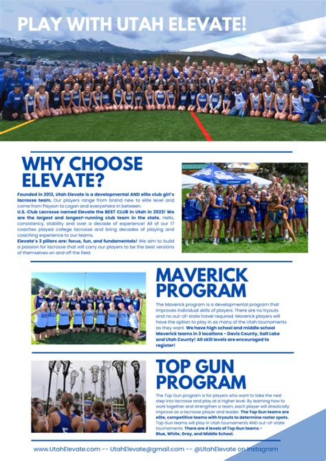 2024 Summer Info ELEVATE Lacrosse