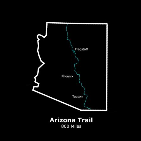 Arizona Trail Route Map - Hiking - Mask | TeePublic