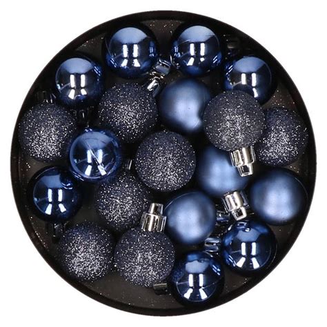 X Stuks Kleine Kunststof Kerstballen Donkerblauw Cm Kerstbal