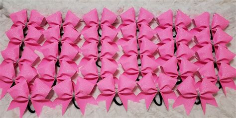 Pink Glitter Cheer Bow, Team Bows, Team Discounts, Custombowsbykaley - Etsy