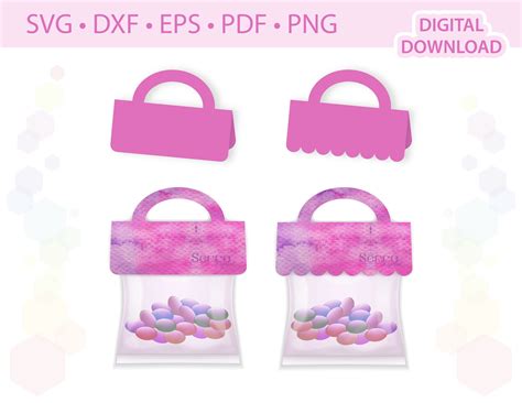 Treat Bag Topper Templates Svg Dxf Eps Pdf Png Etsy