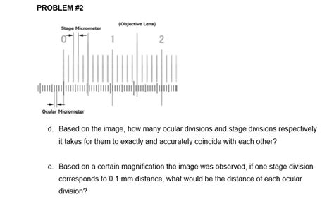 Problem Objective Lens Stage Micrometer Ocular Micrometer Based On