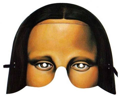 Mona Friends Giocondo Mona Lisa Parody Monalisa Paper Mask Art