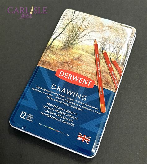 Derwent Drawing Set Of 12 Tin Set