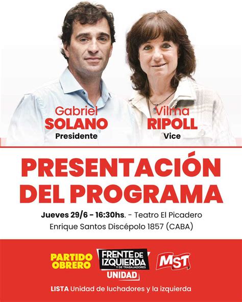 Partido Obrero on Twitter Este jueves vení al Teatro El Picadero a