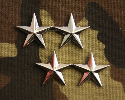 PAIR OF US ARMY USAF MAJOR 2 STAR GENERAL RANK INSIGNIA; REGULATION ...