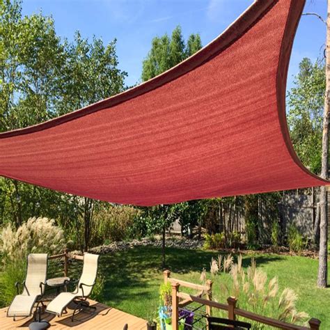 Amagenix Sun Shade Sails Canopy Rust Red Rectangle Outdoor Shade