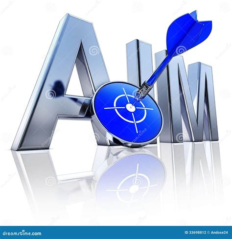 AIM icon stock illustration. Illustration of accuracy - 33698812 