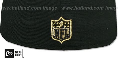 San Francisco 49ers Gold Metal Badge Black Fitted Hat