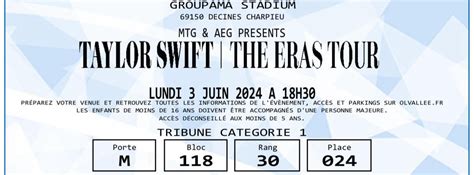 4x CAT1 tickets for Lyon N2 (3 June) for €700 : r/erastourtickets