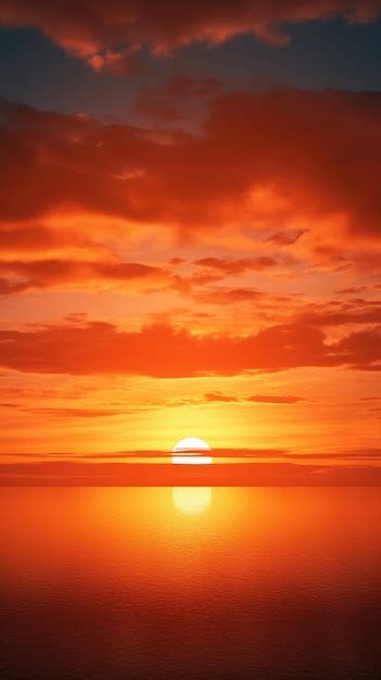 Premium AI Image | Orange sunset background