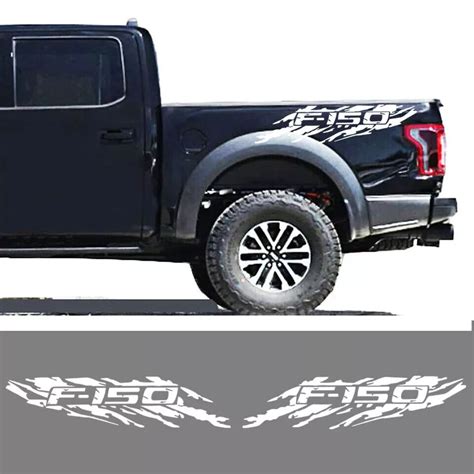 2pcs Bed Side Stripe Body Decals Graphics Vinyl Sticker Logo For Ford