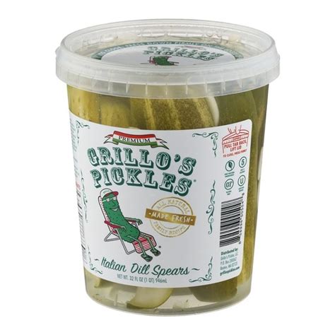 Grillo S Pickles Italian Dill Spears Fl Oz Instacart