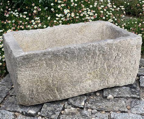 large trough redwood stone