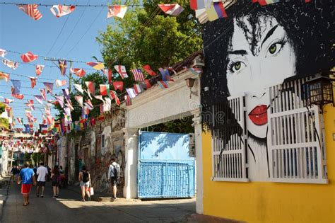 Mural Art In Calle De La Serpe Getsemani Neighborhood Cartagena