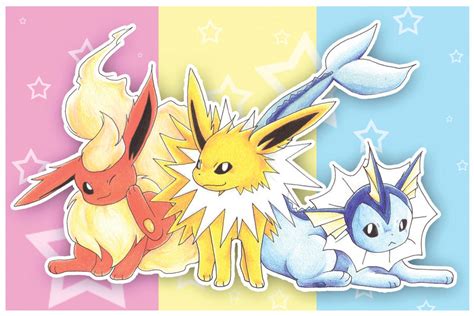 Vaporeon Jolteon Flareon by hajimikimo on DeviantArt