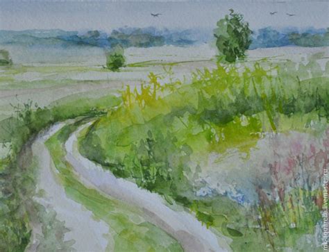 Watercolor Field at PaintingValley.com | Explore collection of Watercolor Field