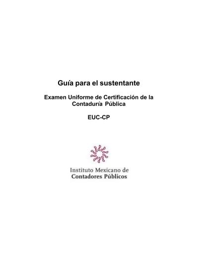 Características del examen Guía para el sustentante