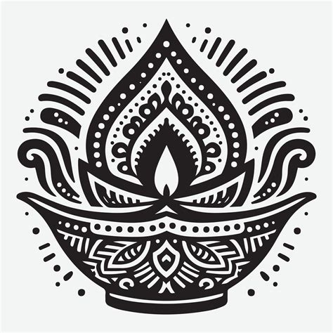 Whimsical Diya Silhouette Designs For Joyful Diwali Backgrounds