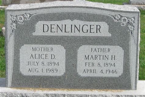 Martin Hershey Denlinger Find A Grave Memorial