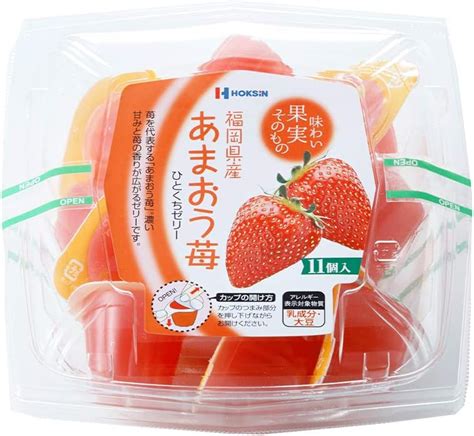 Jp 北辰フーズ 福岡県産あまおう苺ひとくちゼリー 21g×11個入×4個 食品・飲料・お酒