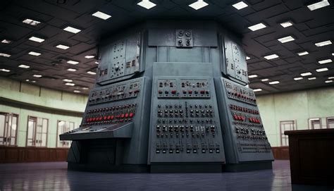 Premium Ai Image Technical Hall Of Nuclear Power Plant With Nuclear Reactor Control Panel