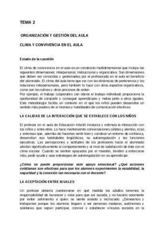 TEMA 2 ORGANIZACION Y GESTION DEL AULA Wualoh Pdf