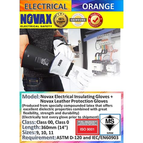 Original Novax Insulation Gloves Rubber Electrical Insulating Novax