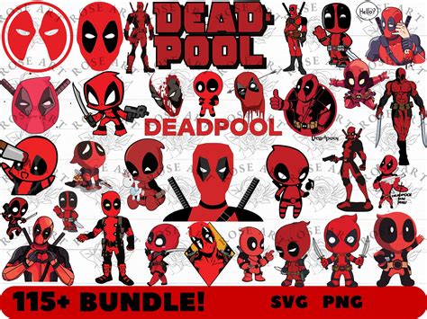 Deadpool Svg Bundledeadpool Png Deadpool Cricutsilhouette Etsy