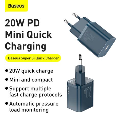 Baseus Super Si 25W Fast Charger With Type C Cable