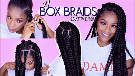 How To Box Braids Rubber Band Method Won T Pull Your Hair Out