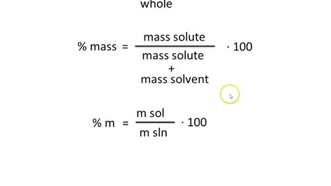 14 Percent Mass And Percent Volume Youtube