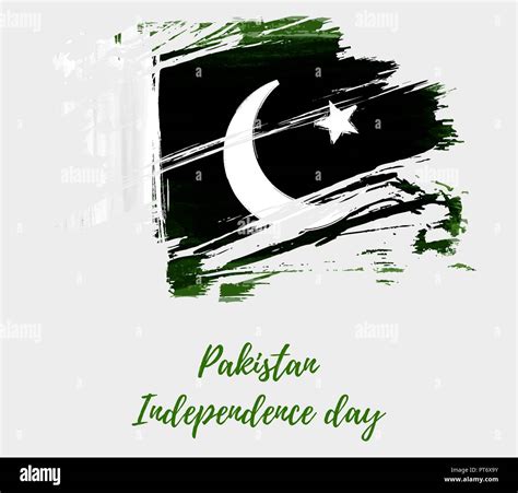 Pakistan Independence Day Holiday Background Watercolor Abstract Flag