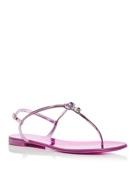 Giuseppe Zanotti Womens Jeweled Thong Sandals Bloomingdales