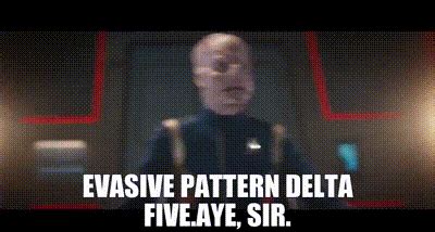 YARN Evasive Pattern Delta Five Aye Sir Star Trek Discovery