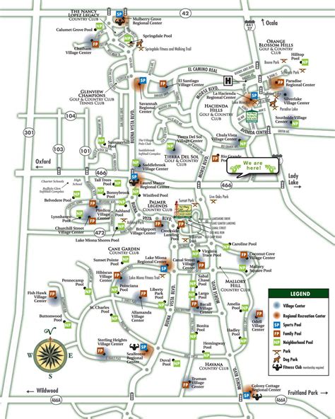 Detailed Map Of The Villages Florida Tourist Map Of English