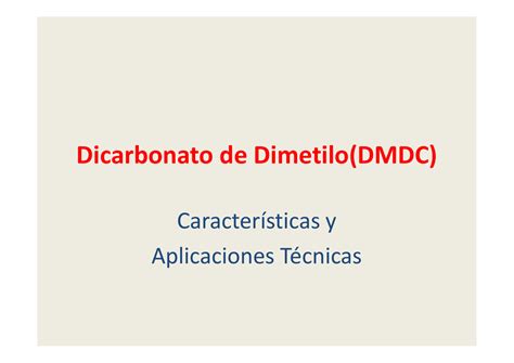 Dimetil Dicarbonato Dmdc