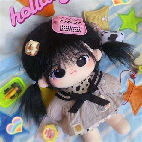 20cm Doll With Black Fried Hair Naked Doll Plush Doll You Need To Put On Makeup For The Doll