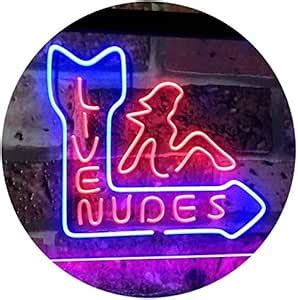 Amazon ADVPRO Live Nude Girls Bar Beer Pub Club Décor Dual Color LED Neon Sign Blue Red