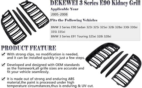 Amazon Dekewei E Grill Front Kidney Grille Compatible With Bmw