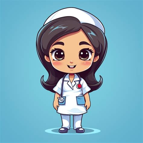 Premium Photo Cartoon Nurse With Stethoscope And Stethoscope