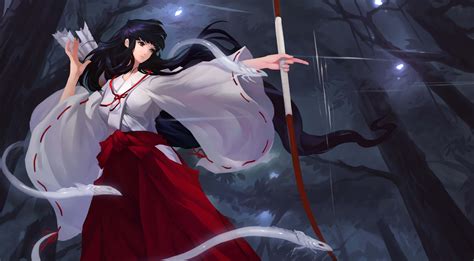 Download Kikyo The Ethereal Priestess Of Inuyasha Wallpaper