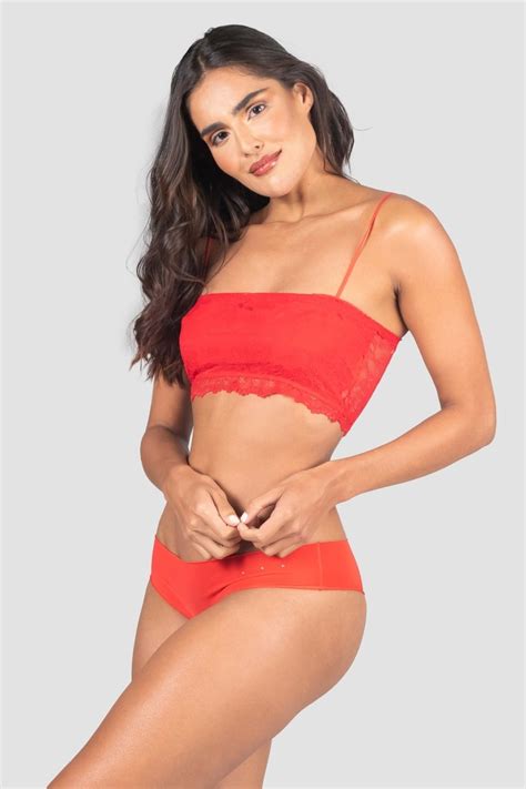 Cropped Lingerie De Renda Vermelho Ref P C Kaisan