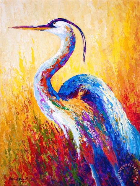 Marion Rose Steady Gaze - Great Blue Heron painting - Steady Gaze ...