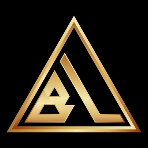 Diseño de forma triangular del logotipo de la letra bl mark Vector