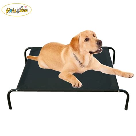 Orthopedic Dog Bed Steel Frame Elevated Pet Bed With Knitted Fabric ...