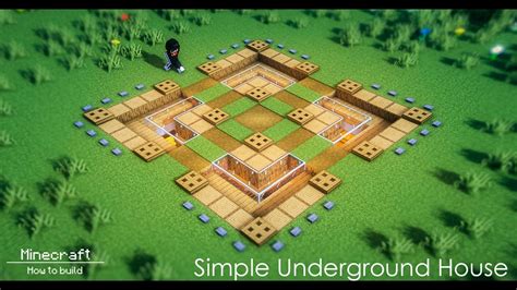 Minecraft Tutorial How To Build A Simple Underground House Youtube