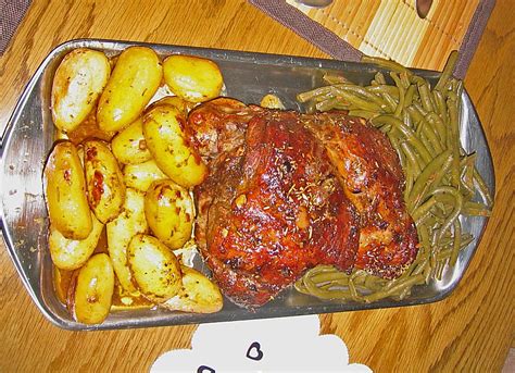 Lammkeule Mit Kartoffeln Und Bohnen Von Blauweiss Chefkoch De