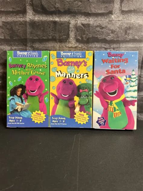 Lot De Bandes Vhs Barney Friends Barney Rhymes Meilleures Mani Res